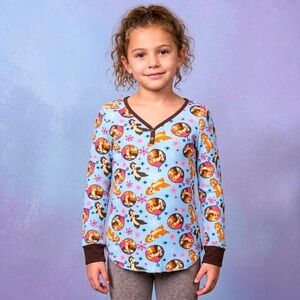 Disney Chip 'n Dale Holiday Thermal Top Small‎ VTG Briefly Stated Y2K Christmas